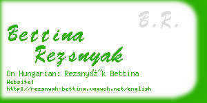 bettina rezsnyak business card